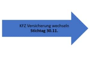 KFZ-Versicherung zum Stichtag 30.11 wechseln